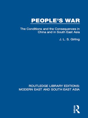 cover image of People's War (RLE Modern East and South East Asia)